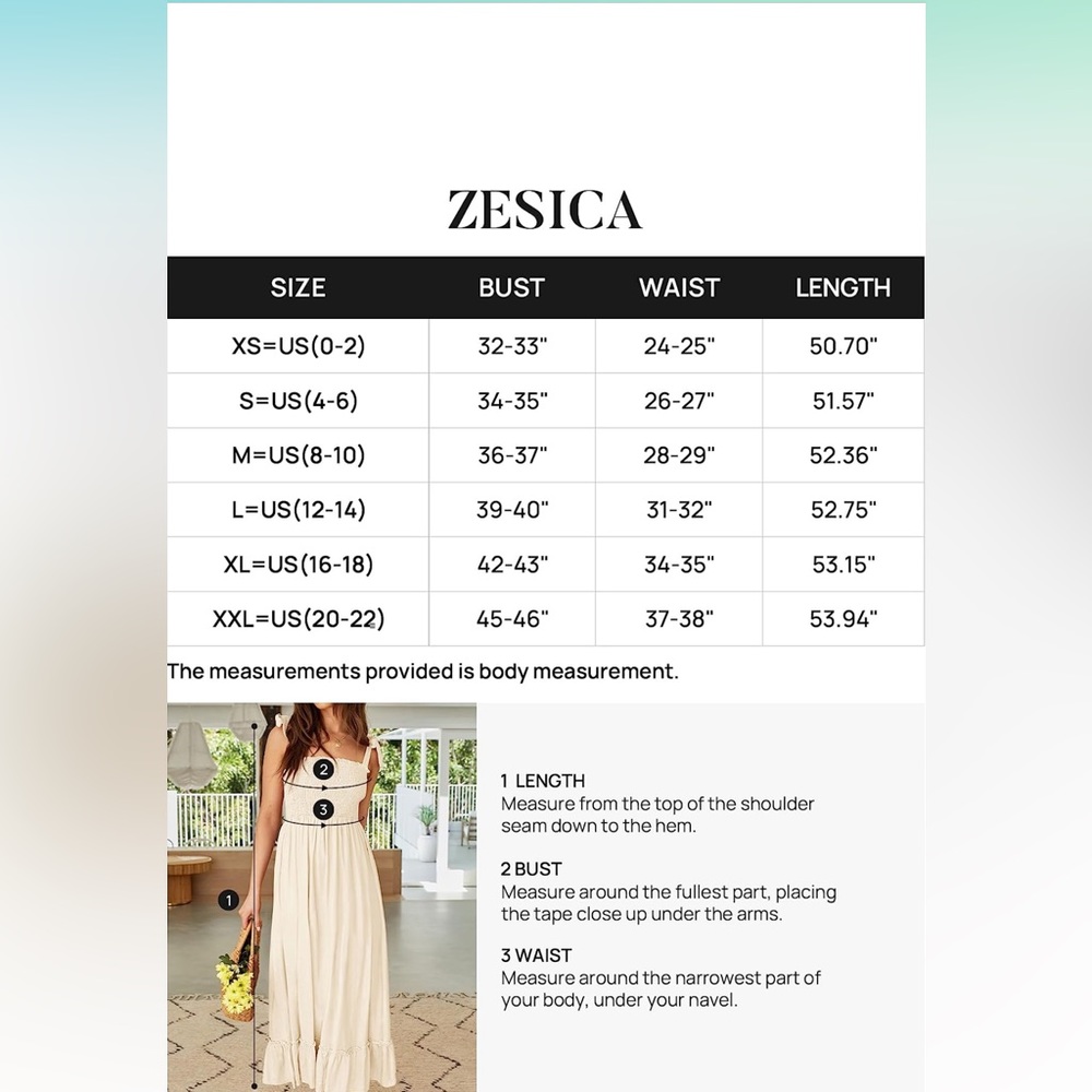 Cream Boho Tie Strap Maxi Dress - Picture 2 of 8